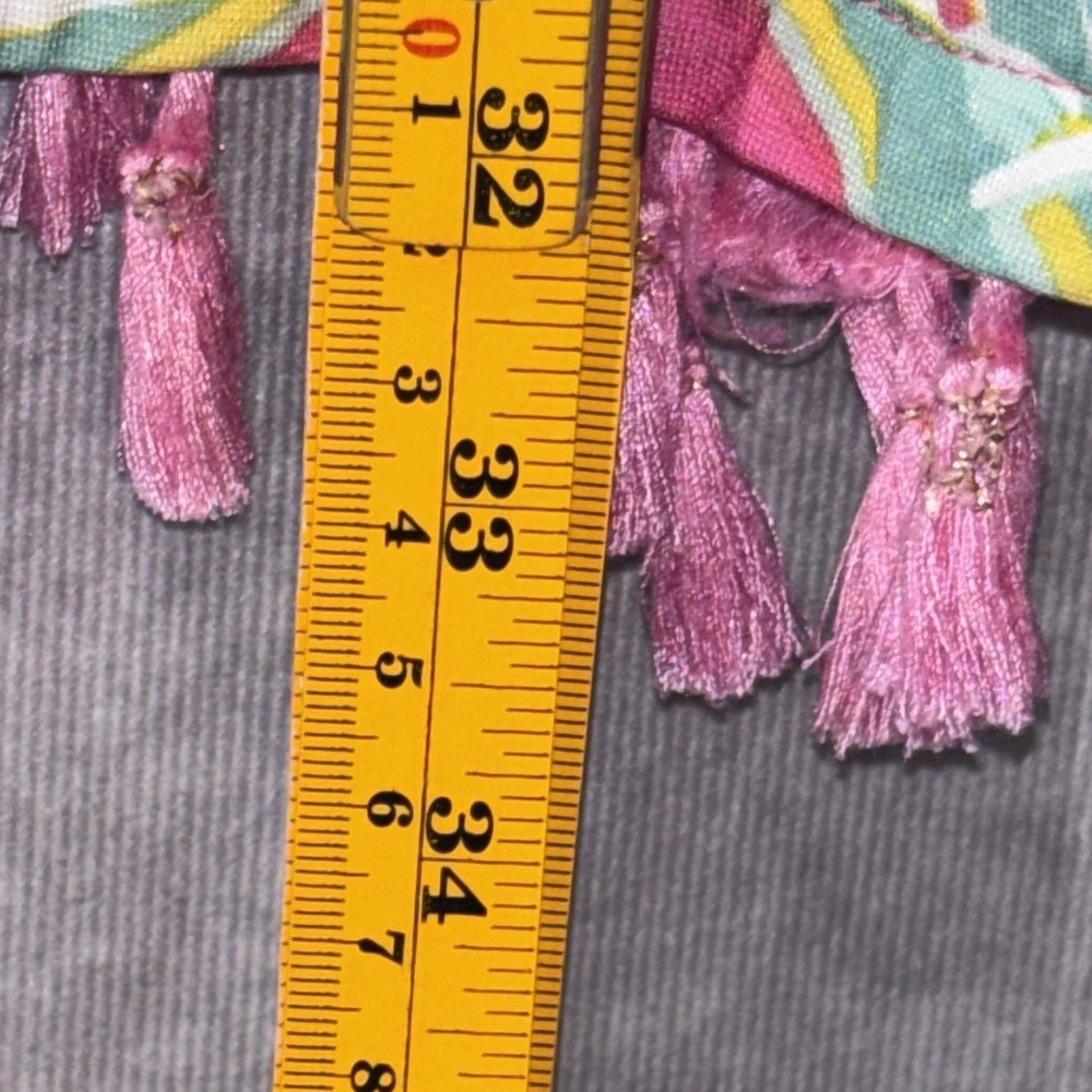 Simply Southern Pink Pineapple Tropical Tassel Hem Dress Bell Sleeve Small - Picture 7 of 8